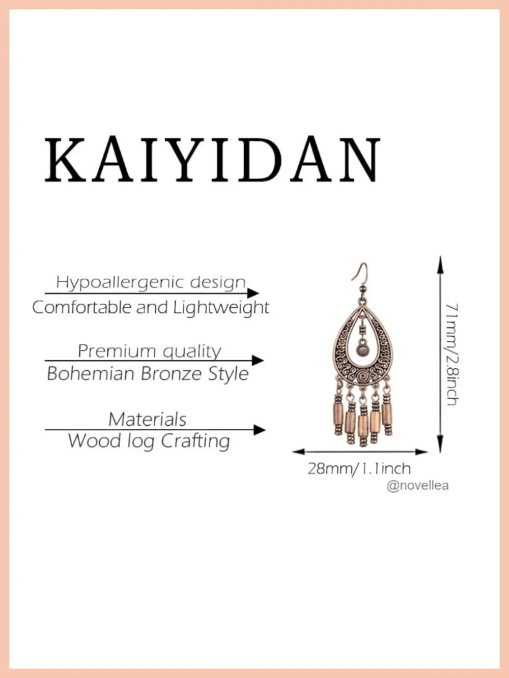 Boho Dangle Earrings for Women Trendy Handmade Long Drop Summer Jewelry Gift